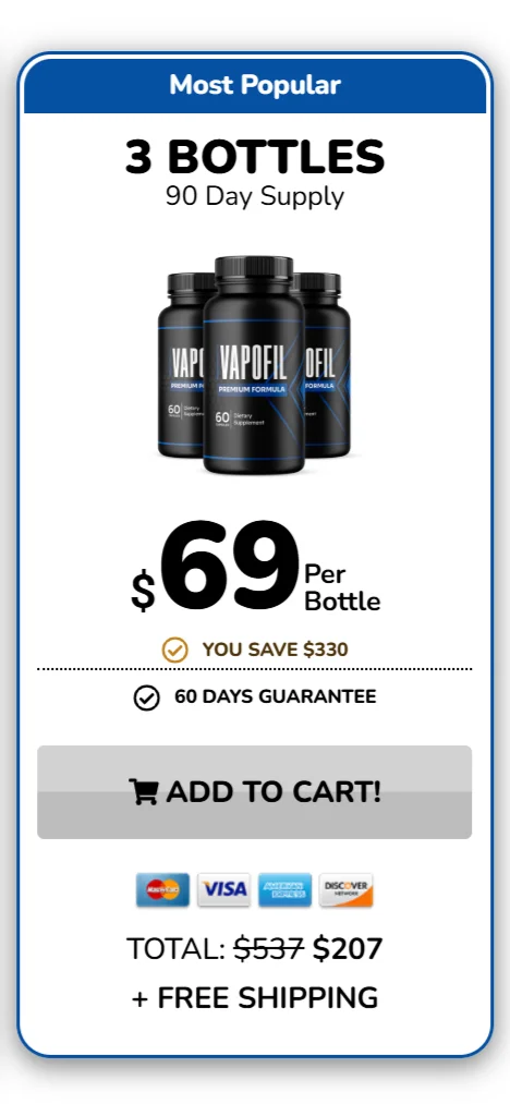 Vapofil™ 3 bottles pricing